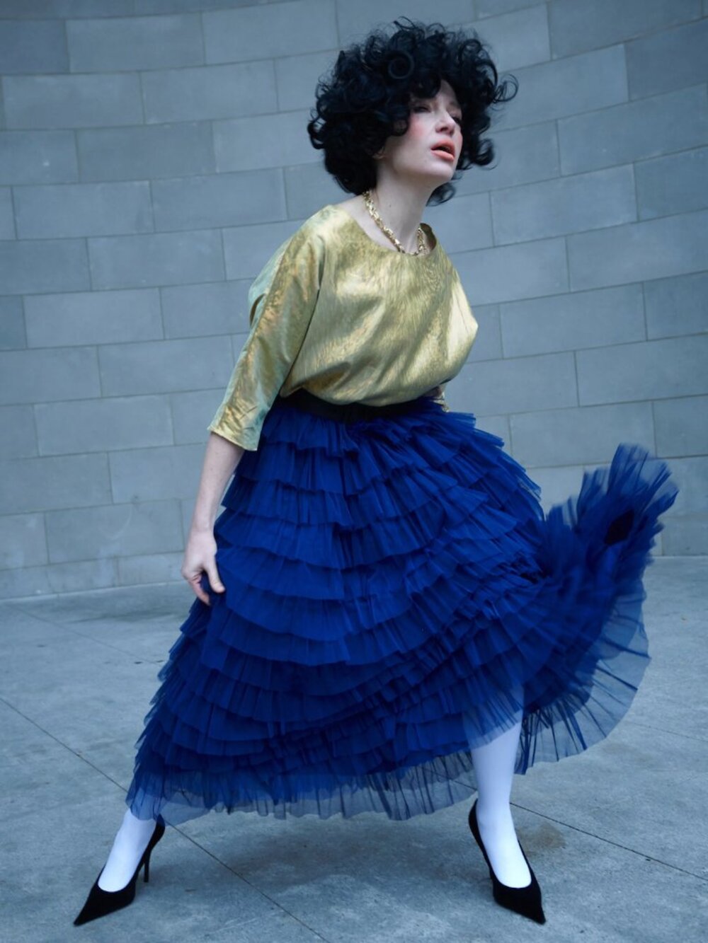 Batsheva Pre-Fall 2025 Etta Skirt - Blue - XL